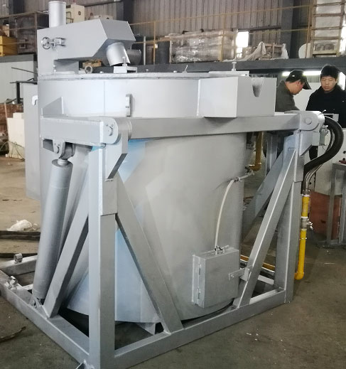 Aluminum alloy gas dumping furnace